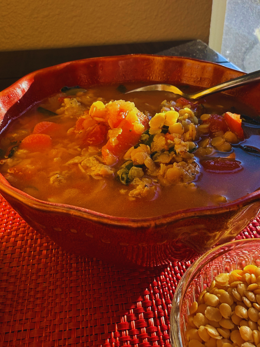 Golden Lentil with Seasonal Greens & Chicken Sausage