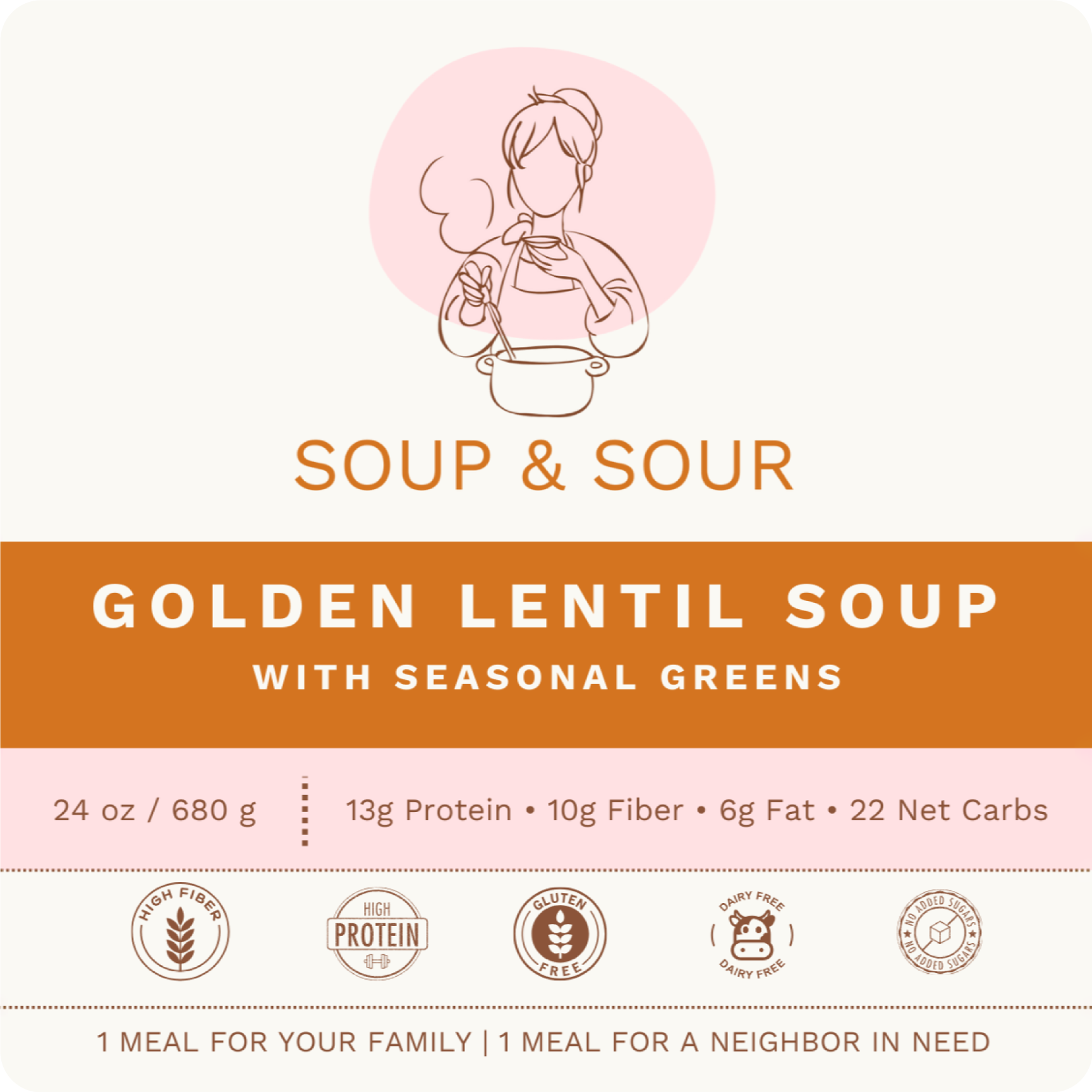 Golden Lentil with Seasonal Greens, Vegetarian